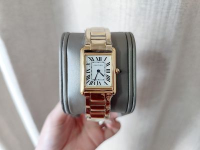Cartier Tank Must Imported Quartz Movemenet 22*29.5/25.5*33.7MM Gold Bracelet Watch